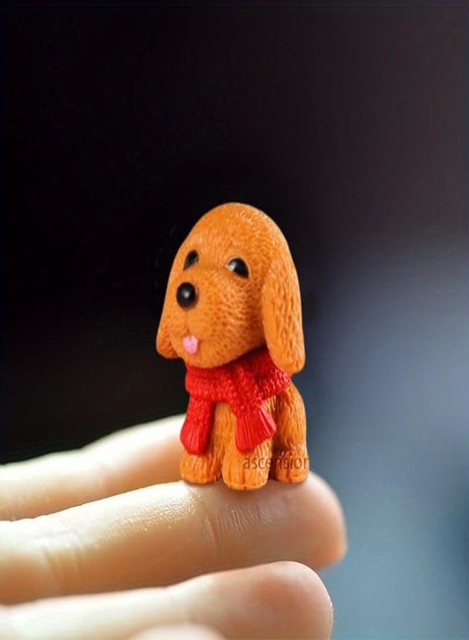 أسينشين مجموعة كلاب مصغرة من أسينشن، 4 قطع، هدايا مميزة للصديقة أو الصديق، مجموعة كلاب مصغرة لتزيين الحديقة، غرفة المعيشة، المكتب، المطعم، وبيت الدمى - Image 3